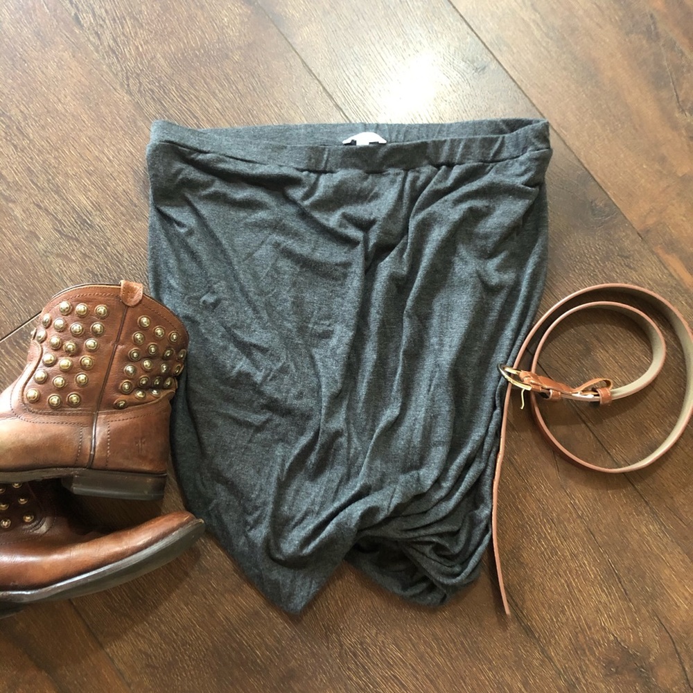 Women’s Leith Grey Twist Casual Skirt Size Large